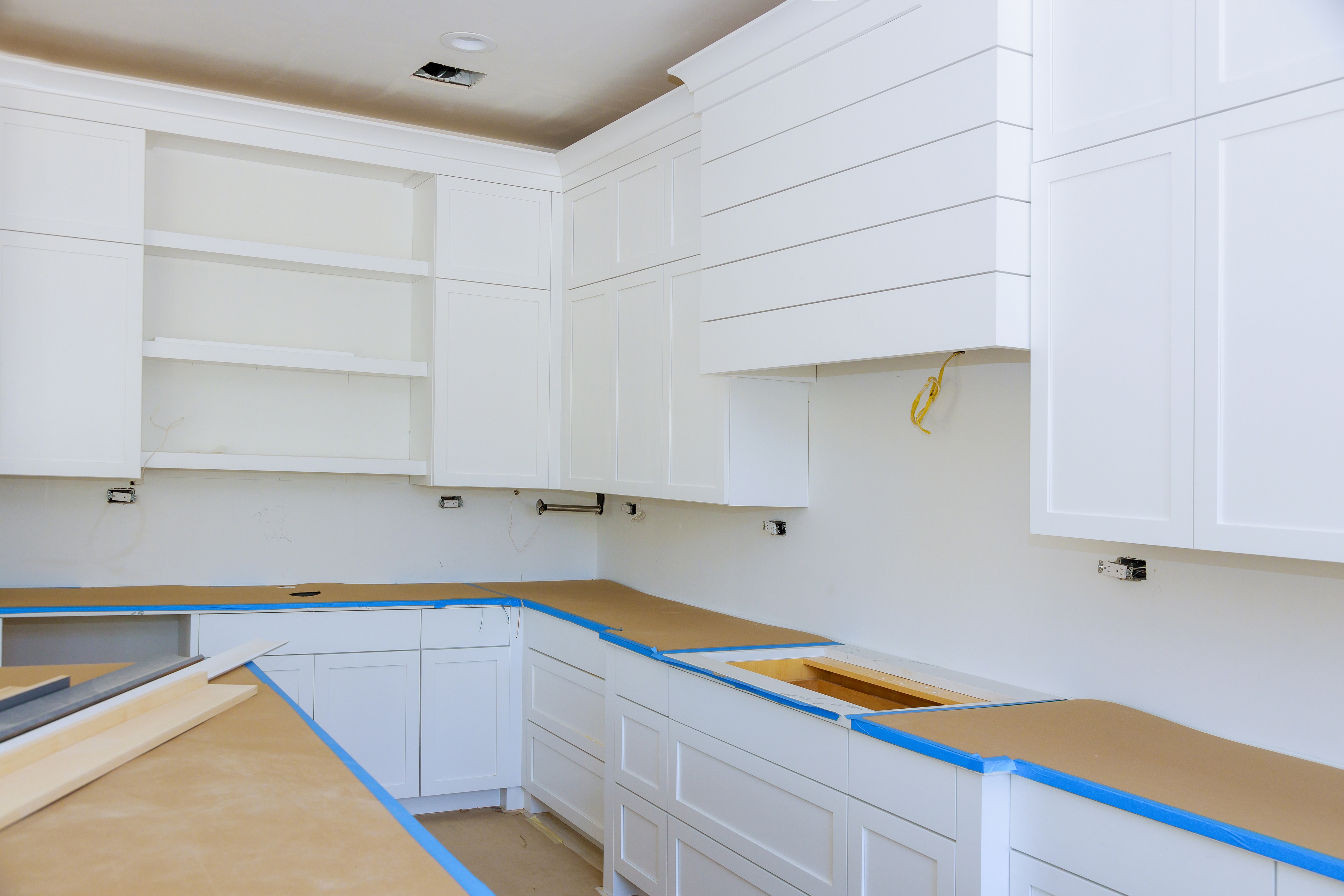 Cabinet painting and kitchen refinishing project